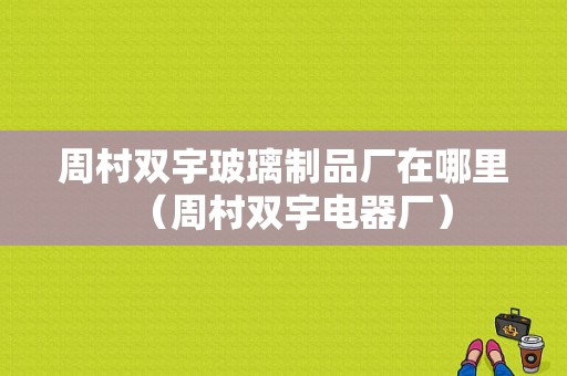 周村双宇玻璃制品厂在哪里（周村双宇电器厂）